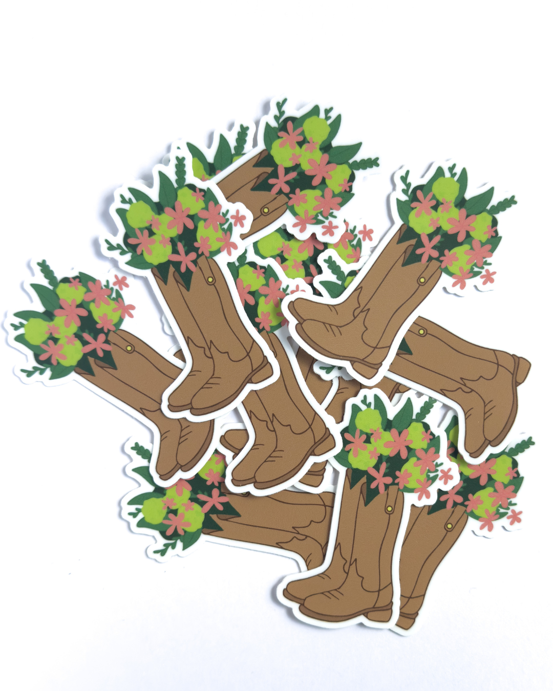 Boots & Flowers |  Matte Sticker