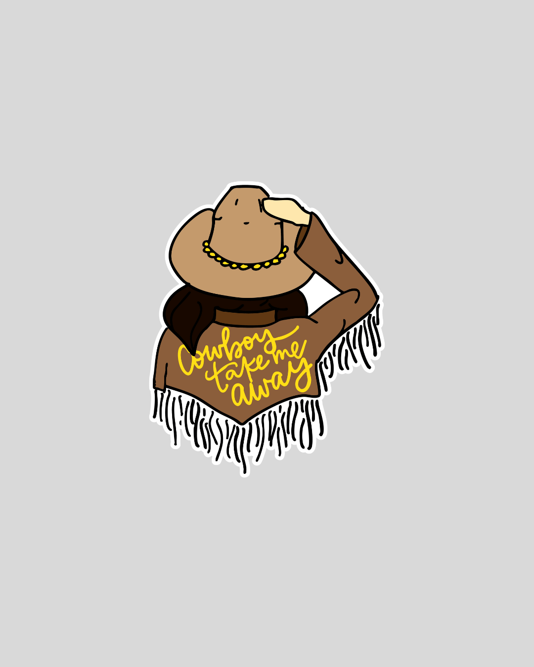 Cowboy Take Me Away |  Matte Sticker