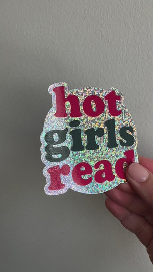 Hot Girls Read | Glitter Sticker